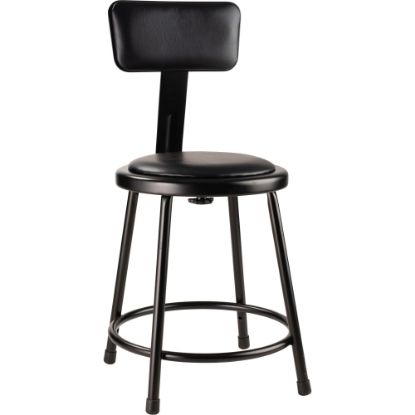 Picture of National Public Seating Hardboard Task Stool, Gray Seat/Gray Frame