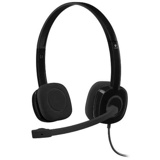 Picture of Logitech H151 On-Ear Stereo Headset, Black