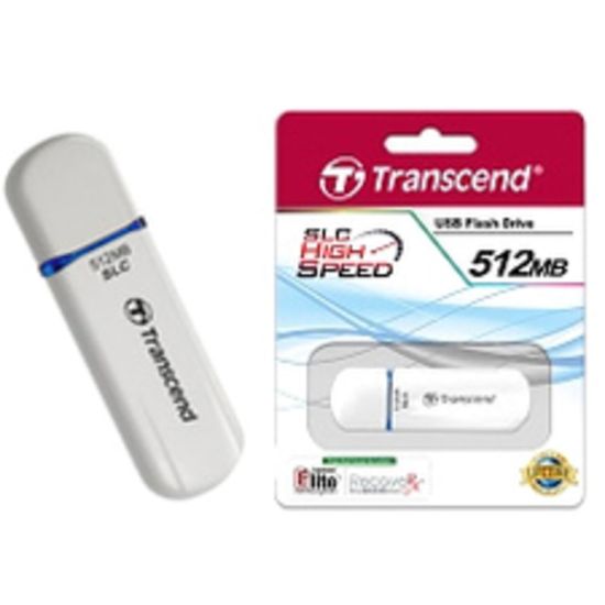 Picture of Transcend 512MB JetFlash 170 USB 2.0 Flash Drive - 512 MB - USB 2.0 - 16 MB/s Read Speed - 8 MB/s Write Speed - Pearl White