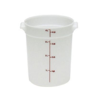 Picture of Cambro Food Storage Container, 4 Qt, White