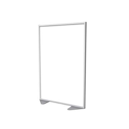 Picture of Ghent Floor Partition With Aluminum Frame, 71-7/8inH x 48inW x 2inD, White