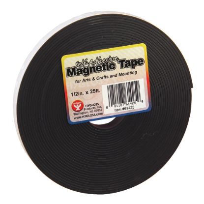 Picture of Hygloss Magnetic Tape, 0.5in x 8.33 Yd., Black, Pack Of 3