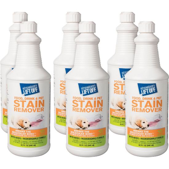 Picture of MOtsenbOckers Lift Off Food/Drink/Pet Stain Remover - 32 fl oz (1 quart)Bottle - 6 / Carton - White