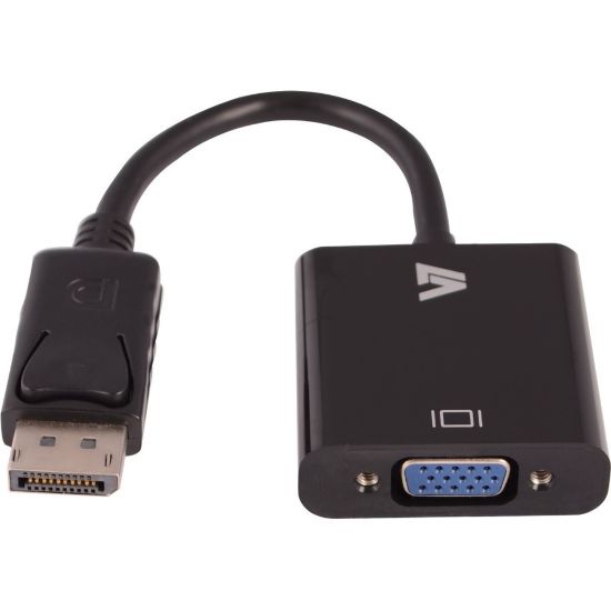 Picture of V7 DisplayPort To VGA Adapter, 8in, Black, CBLDPVGA-1N