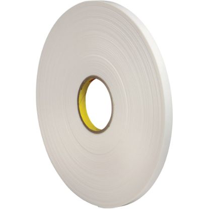 Picture of 3M Double-Sided Foam Tape, 3in Core, 1/2in x 72 Yd., White