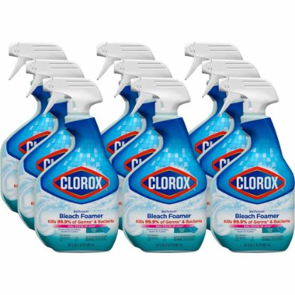 Picture of Clorox Disinfecting Bathroom Foamer with Bleach - Spray - 30 fl oz (0.9 quart) - 9 / Carton - Clear