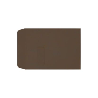 Picture of LUX #9 1/2 Open-End Window Envelopes, Top Left Window, Gummed Seal, Chocolate, Pack Of 50