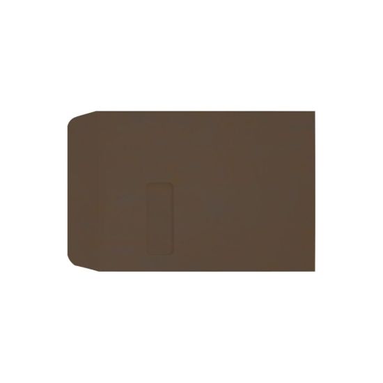 Picture of LUX #9 1/2 Open-End Window Envelopes, Top Left Window, Gummed Seal, Chocolate, Pack Of 50