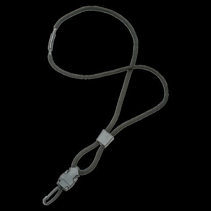 Picture of SKILCRAFT Premium Lanyard With Swivel Hook, 36in, Black, Pack Of 12 (AbilityOne 8455-01-613-0192)