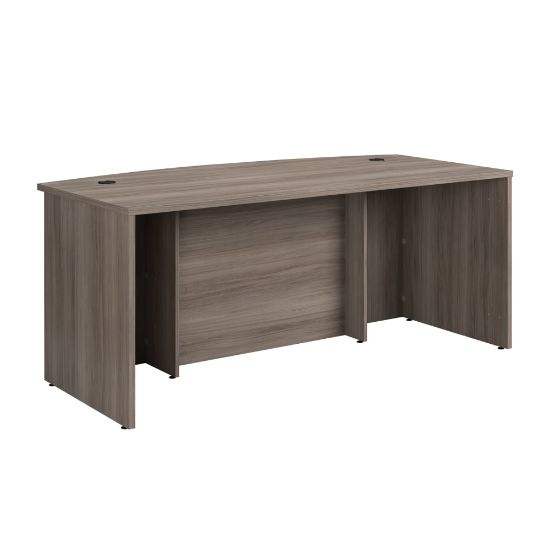 Picture of Sauder Affirm 72inW Commercial Bow-Front Office Computer Desk, Hudson Elm