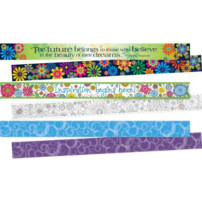 Picture of Barker Creek Double-Sided Borders, 3in x 35in, Summer Fun, 12 Strips Per Pack, Set Of 3 Packs