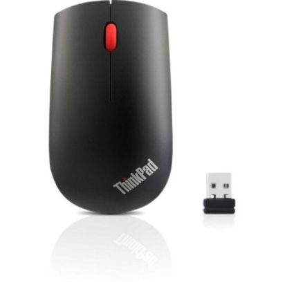 Picture of Lenovo ThinkPad Essential Wireless Mouse - Optical - Wireless - Radio Frequency - 2.40 GHz - Black - USB - Symmetrical