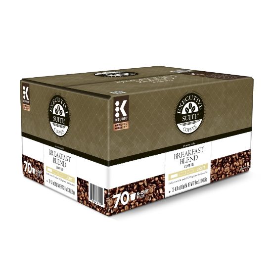 Picture of Executive Suite Coffee Single-Serve Coffee K-Cup Pods, Breakfast Blend, Carton Of 70