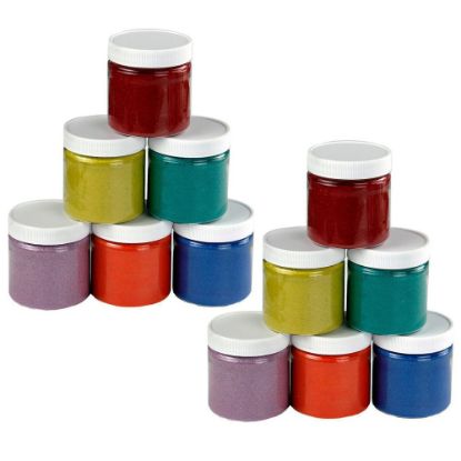 Picture of Hygloss Colored Sand, 6 Oz, Assorted Colors, 6 Jars Per Pack, Set Of 2 Packs