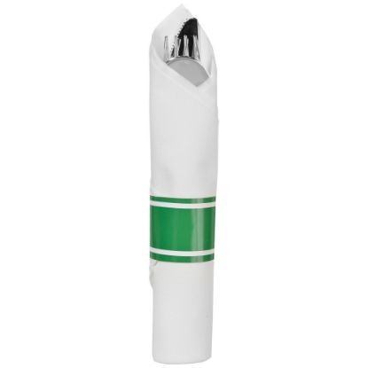 Picture of Amscan Premium Rolled Cutlery, Festive Green, 10 Rolls Per Pack, Case Of 2 Packs