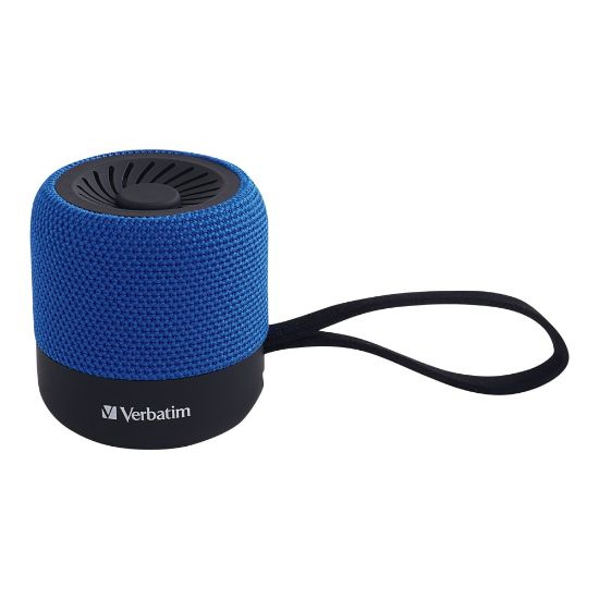 Picture of Verbatim Portable Bluetooth Speaker System - Blue - 100 Hz to 20 kHz - TrueWireless Stereo - Battery Rechargeable - 1 Pack