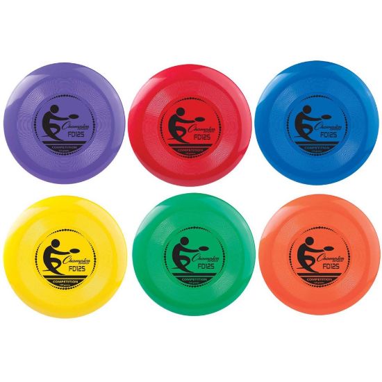 Picture of Champion Sports Plastic Discs, 125 grams, Assorted Colors, Pack Of 6 Discs