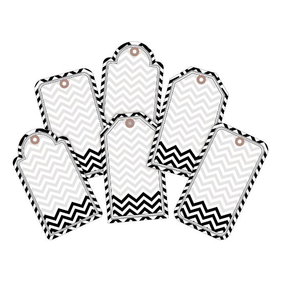 Picture of Barker Creek Accents, Double-Sided, Chevron Black/White, Pack Of 72