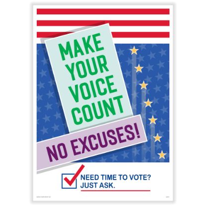 Picture of ComplyRight Get Out The Vote Poster, Make Your Voice Count, English, 10in x 14in