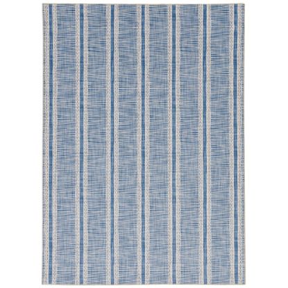 Picture of Linon Washable Area Rug, 3ft x 5ft, Collin Ivory/Blue