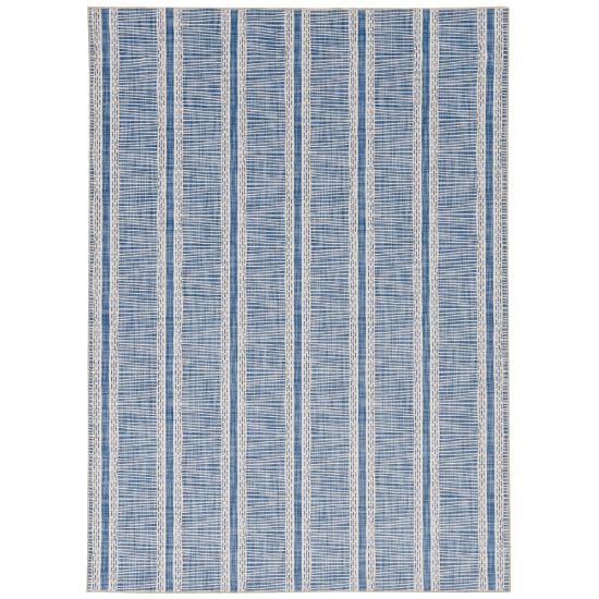 Picture of Linon Washable Area Rug, 3ft x 5ft, Collin Ivory/Blue