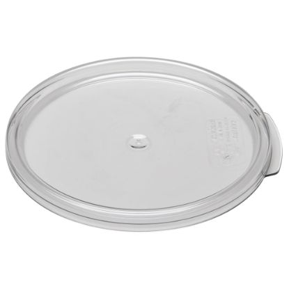 Picture of Cambro Camwear Round Food Storage Lids For 2- And 4-Qt Containers, Clear, Pack Of 12 Lids