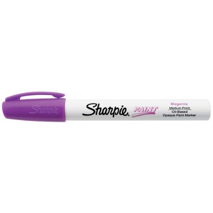 Picture of Sharpie Medium Point Oil-Based Paint Marker - Medium Marker Point - Magenta Oil Based Ink - 1 Each