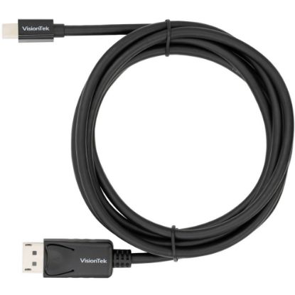 Picture of VisionTek Mini DisplayPort to DisplayPort 2M Active Cable (M/M) - Mini DisplayPort to DisplayPort - mDP to DP cable 2 meter 6.6 ft male to male UHD 4K (3840x2160) 60 Hz