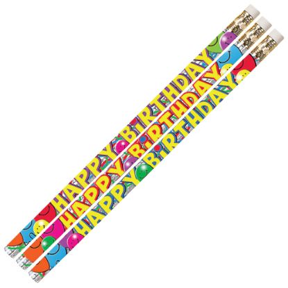 Picture of Musgrave Pencil Co. Motivational Pencils, 2.11 mm, #2 Lead, Birthday Bash, Multicolor, Pack Of 144