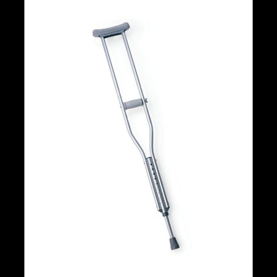 Picture of Medline Economy Aluminum Crutches, Child, Gray, Case Of 2 Pairs