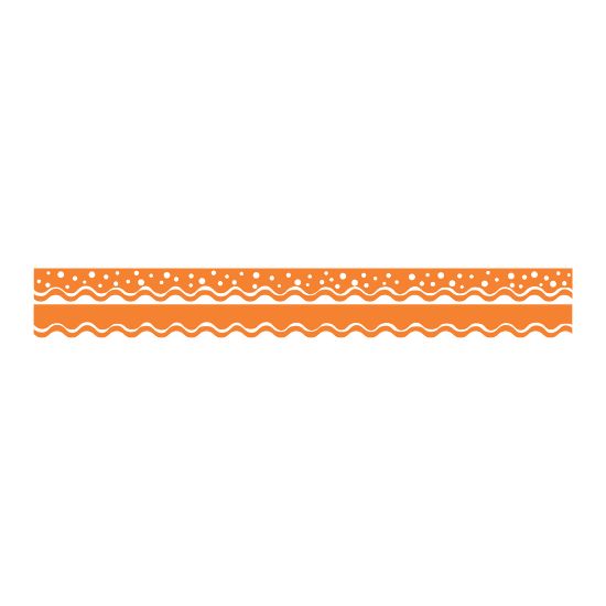 Picture of Barker Creek Scalloped-Edge Double-Sided Borders, 2 1/4in x 36in, Tangerine, Pack Of 13