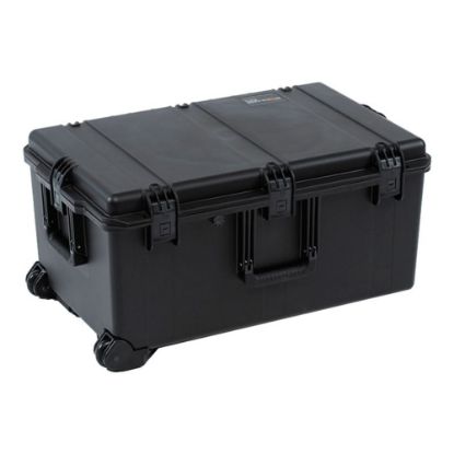 Picture of Pelican iM2975 Storm Transport Case - Internal Dimensions: 29in Length x 18in Width x 13.80in Depth - External Dimensions: 31.3in Length x 20.4in Width x 15.5in Depth - 31.19 gal - Press & Pull Latch, Hinged, Hasp Closure - Stackable - HPX Resin - Black