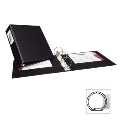 Picture of Avery Economy 3-Ring Binder, 3in Round Rings, 42% Recycled, Black