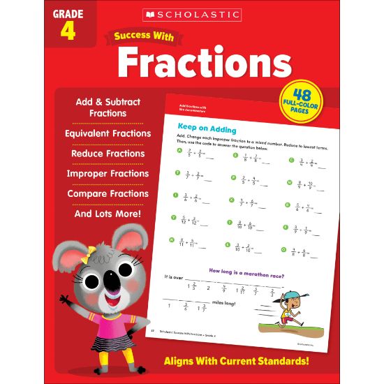 Picture of Scholastic Success With Fractions Workbook, Grade 4