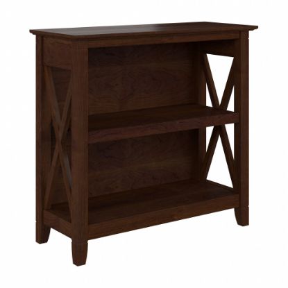 Picture of Bush Furniture Key West Small 30inH 2-Shelf Bookcase, Bing Cherry, Standard Delivery