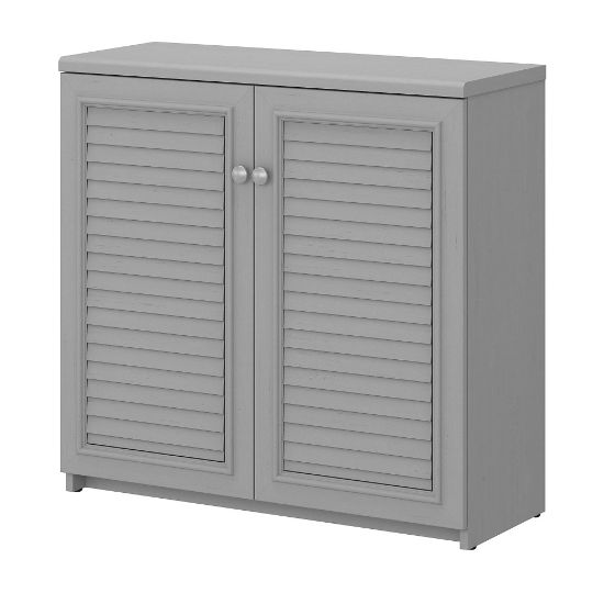 Picture of Bush Furniture Fairview Small Storage Cabinet With Doors, Cape Cod Gray, Standard Delivery