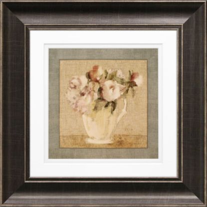 Picture of Timeless Frames Diana Pewter-Framed Floral Artwork, 10in x 10in, Cottage Bouquet