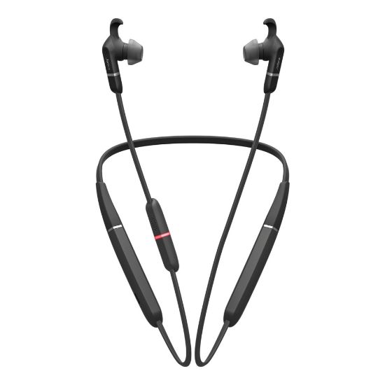 Picture of Jabra EVOLVE 65e MS Earset - Stereo - Wireless - Bluetooth - 98.4 ft - 20 Hz - 20 kHz - Behind-the-neck, Earbud - Binaural - In-ear - Noise Cancelling Microphone - Noise Canceling