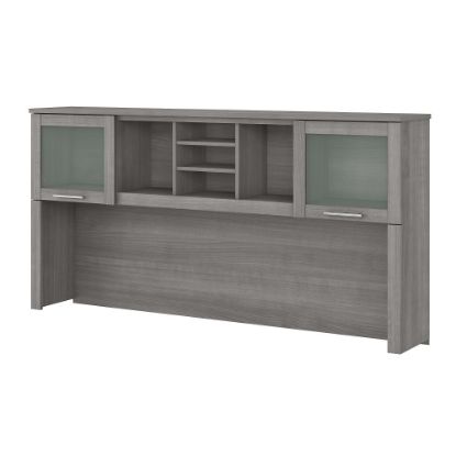 Picture of Bush Furniture Hutch For L-Shaped Desk, 72inW, Platinum Gray, Standard Delivery