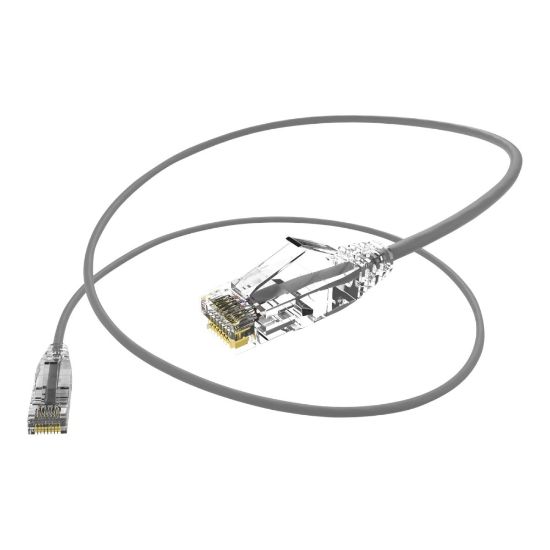 Picture of UNC Group Clearfit Slim - Patch cable - RJ-45 (M) to RJ-45 (M) - 15 ft - UTP - CAT 6 - snagless, stranded - gray