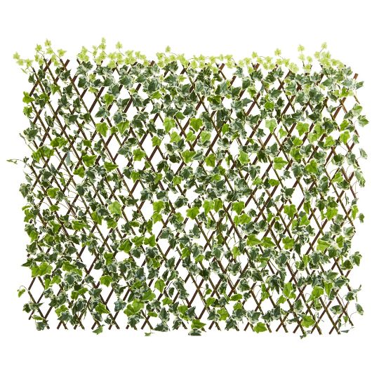 Picture of Nearly Natural English Ivy 39inH Plastic Plant With UV Resistant & Waterproof Expandable Fence, 39inH x 59inW x 2-1/2inD, Green