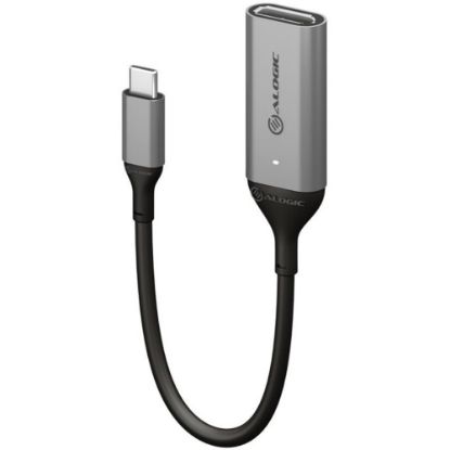 Picture of Alogic Ultra 15cm USB-C (Male) to DisplayPort (Female) Adapter - 4K 60Hz - 5.91in DisplayPort/USB A/V Cable for MAC, Chromebook, Computer, TV, Projector, Monitor, Audio/Video Device - First End: 1 x DisplayPort Digital Audio/Video - Female