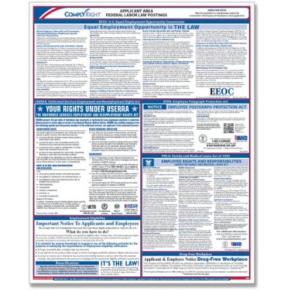 Picture of ComplyRight Federal Applicant Area Poster, English, 16in x 20in