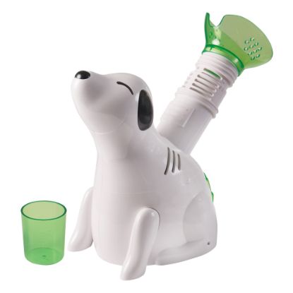 Picture of HealthSmart Kids Personal Steam Inhaler Vaporizer, Digger Dog, 4 1/2inH x 9 3/4inW x 10inD, White