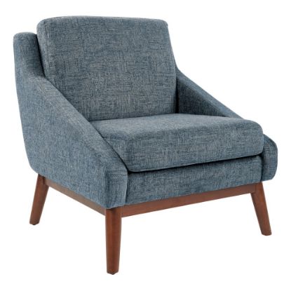 Picture of Office Star Davenport Mid-Century Club Chair, Navy/Coffee