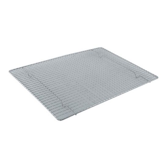 Picture of Winco Chrome-Plated Wire Grate Cooling Rack, Half-Size, Silver