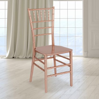 Picture of Flash Furniture HERCULES Series Resin Stackable Chiavari Chair, Rose Gold