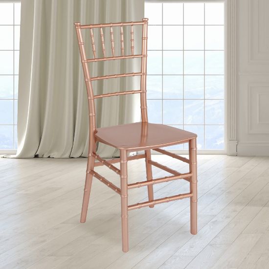 Picture of Flash Furniture HERCULES Series Resin Stackable Chiavari Chair, Rose Gold