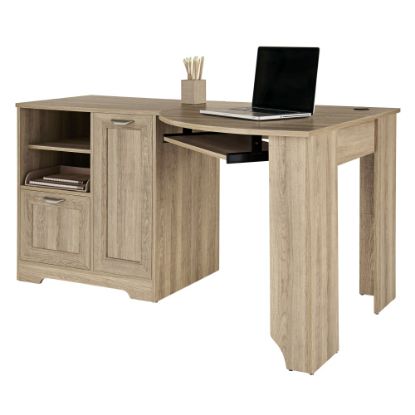 Picture of Realspace Magellan 60inW Corner Computer Desk, Blonde Ash