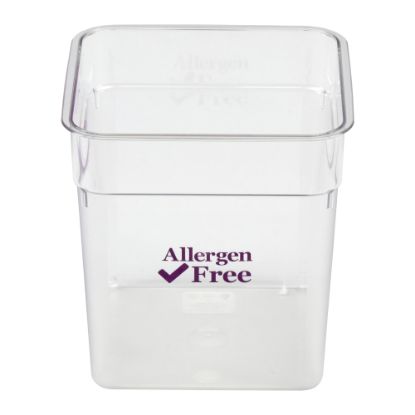 Picture of Cambro Camwear 8-Quart CamSquare Storage Containers, Allergen-Free Purple, Set Of 6 Containers